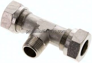 T-Schneidringverschraubung R 1/2"-18 L (M26x1,5), Messing vernickelt