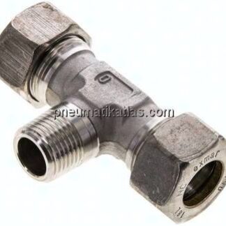 T-Schneidringverschraubung R 1/2"-18 L (M26x1,5), Klemmring 1.4571 (NC)