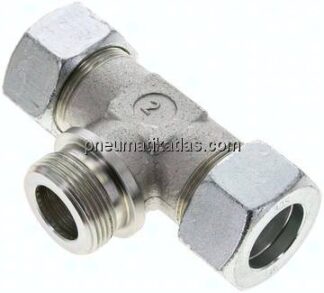 T-Schneidringverschraubung G 1-1/4"-30 S (M42x2), Stahl verzinkt