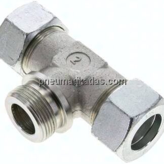 T-Schneidringverschraubung G 1-1/4"-30 S (M42x2), Stahl verzinkt