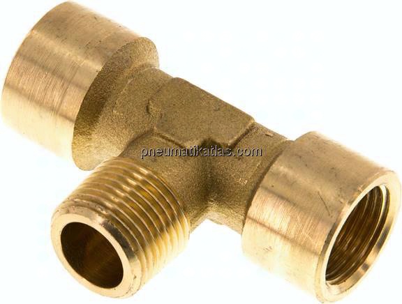 T-Einschraubstück G 3/8"(IG)-R 3/8"(AG), Messing