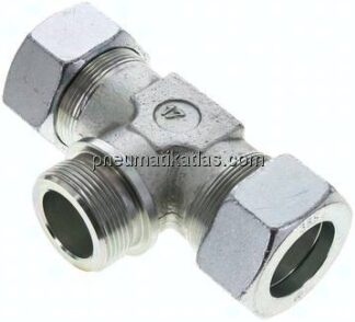 T-Schneidringverschraubung G 1-1/2"-38 S (M52x2), Stahl verzinkt