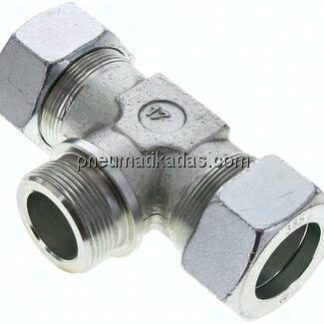 T-Schneidringverschraubung G 1-1/2"-38 S (M52x2), Stahl verzinkt