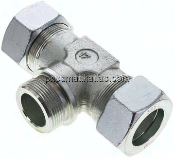 T-Schneidringverschraubung G 1-1/2"-38 S (M52x2), Stahl verzinkt