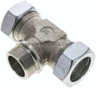 T-Schneidringverschraubung G 1-1/2"-42 L (M52x2), Stahl verzinkt