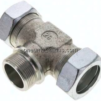 T-Schneidringverschraubung G 1-1/2"-42 L (M52x2), Stahl verzinkt