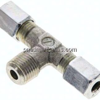 T-Schneidringverschraubung R 1/8"-4 LL (M8x1), Stahl verzinkt