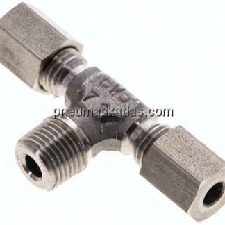 T-Schneidringverschraubung R 1/8"-4 LL (M8x1), 1.4571