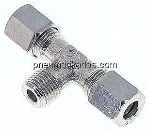 T-Schneidringverschraubung M 10x1 (konisch)-6 LL (M10x1), Stahl verzinkt