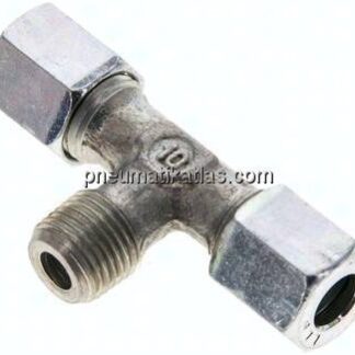 T-Schneidringverschraubung R 1/8"-6 LL (M10x1), Stahl verzinkt