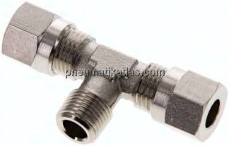 T-Schneidringverschraubung R 1/8"-6 LL (M10x1), Messing vernickelt