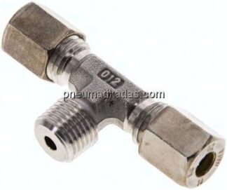 T-Schneidringverschraubung R 1/4"-6 L (M12x1,5), Klemmring 1.4571 (NC)