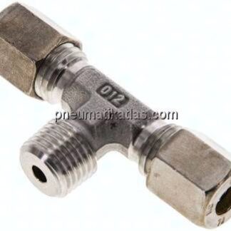 T-Schneidringverschraubung R 1/4"-6 L (M12x1,5), Klemmring 1.4571 (NC)