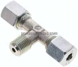 T-Schneidringverschraubung R 1/4"-6 S (M14x1,5), Stahl verzinkt
