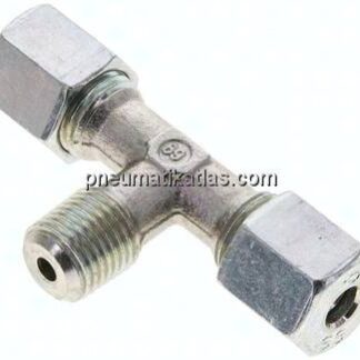 T-Schneidringverschraubung R 1/4"-6 S (M14x1,5), Stahl verzinkt