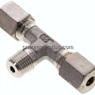 T-Schneidringverschraubung R 1/4"-6 S (M14x1,5), Klemmring 1.4571 (NC)