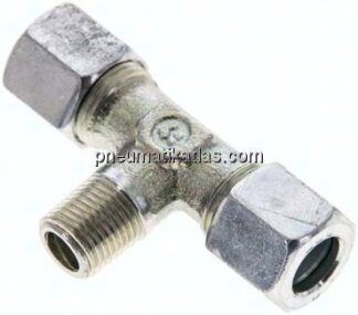 T-Schneidringverschraubung R 1/8"-8 LL (M12x1), Stahl verzinkt