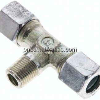 T-Schneidringverschraubung R 1/8"-8 LL (M12x1), Stahl verzinkt