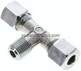 T-Schneidringverschraubung R 1/4"-8 L (M14x1,5), Stahl verzinkt