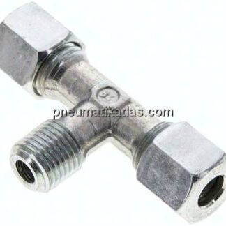T-Schneidringverschraubung R 1/4"-8 L (M14x1,5), Stahl verzinkt