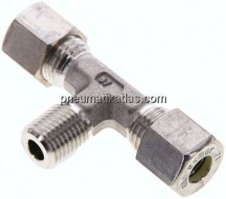 T-Schneidringverschraubung R 1/4"-8 L (M14x1,5), Klemmring 1.4571 (NC)