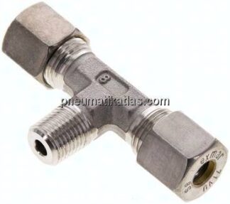T-Schneidringverschraubung R 1/4"-8 S (M16x1,5), Klemmring 1.4571 (NC)