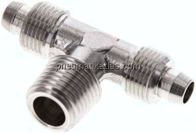 T-Gewindestück R 1/4"-8x6mm, 1.4404 ohne Muttern