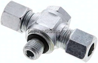 T-Schwenkverschraubung G 1/4"-10 L (M16x1,5), Stahl verzinkt