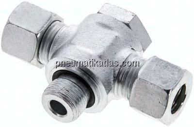 T-Schwenkverschraubung G 3/8"-12 L (M18x1,5), Stahl verzinkt