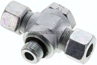 T-Schwenkverschraubung M 18x1,5-12 S (M20x1,5), Stahl verzinkt