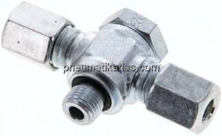 T-Schwenkverschraubung M 10x1-6 L (M12x1,5), Stahl verzinkt
