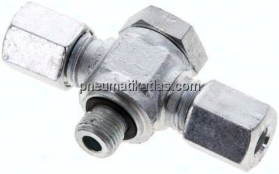 T-Schwenkverschraubung G 1/8"-6 L (M12x1,5), Stahl verzinkt