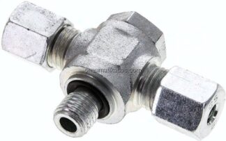 T-Schwenkverschraubung M 12x1,5-6 S (M14x1,5), Stahl verzinkt
