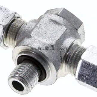 T-Schwenkverschraubung M 12x1,5-6 S (M14x1,5), Stahl verzinkt