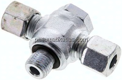T-Schwenkverschraubung G 1/4"-8 L (M14x1,5), Stahl verzinkt