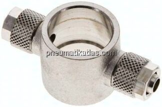 Verschraubung, T-Ringstück G 1/2"-8x6mm, Messing vernickelt