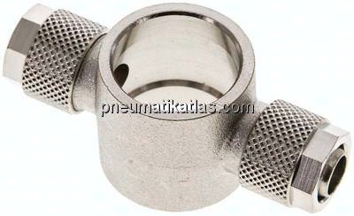 Verschraubung, T-Ringstück G 1/2"-10x8mm, Messing vernickelt