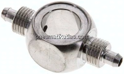 Verschraubung, T-Ringstück G 1/4"-6x4mm, 1.4571 o.Muttern