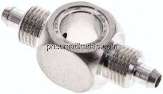 Verschraubung, T-Ringstück G 1/8"-6x4mm, 1.4571 o.Muttern