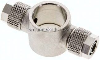 Verschraubung, T-Ringstück G 3/8"-8x6mm, Messing vernickelt