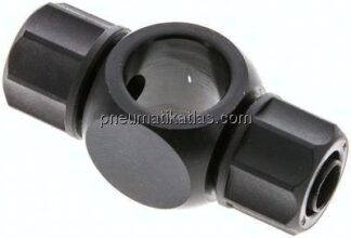 Verschraubung, T-Ringstück G 3/8"-11,6x9mm, Aluminium