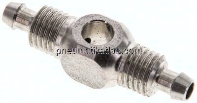 Verschraubung, T-Ringstück M 5-6x4mm, 1.4571 o.Muttern