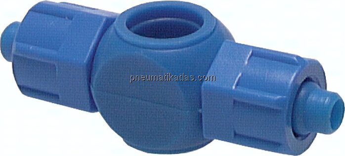 Verschraubung, T-Ringstück G 1/8"-6x4mm, Kunststoff (POM)