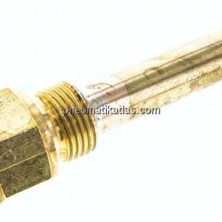 Schutzrohr f. Maschinenthermometer, 100mm, Messing
