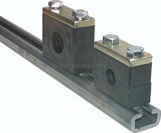 C-Tragschiene, 40x22mm, Stahl blank, 1mtr.