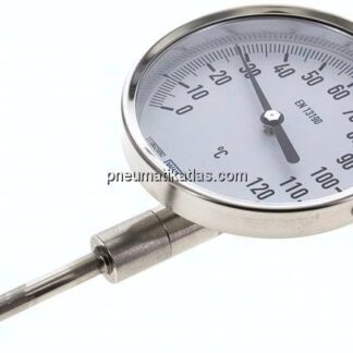Bimetallthermometer, senkrecht D100/0 bis +120°C/63mm