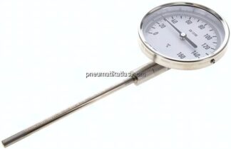 Bimetallthermometer, senkrecht D100/0 bis +160°C/160mm