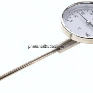 Bimetallthermometer, senkrecht D100/0 bis +160°C/160mm