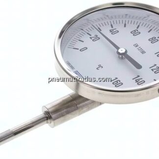 Bimetallthermometer, senkrecht D100/0 bis +160°C/63mm