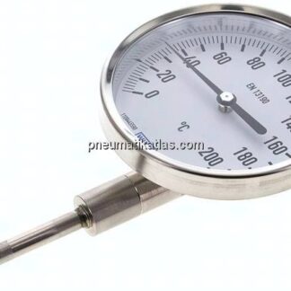 Bimetallthermometer, senkrecht D100/0 bis +200°C/63mm